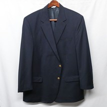 Joseph Feiss 50 Tall Navy Blue Gold 2 Button Blazer Suit Jacket Sport Coat - £32.06 GBP