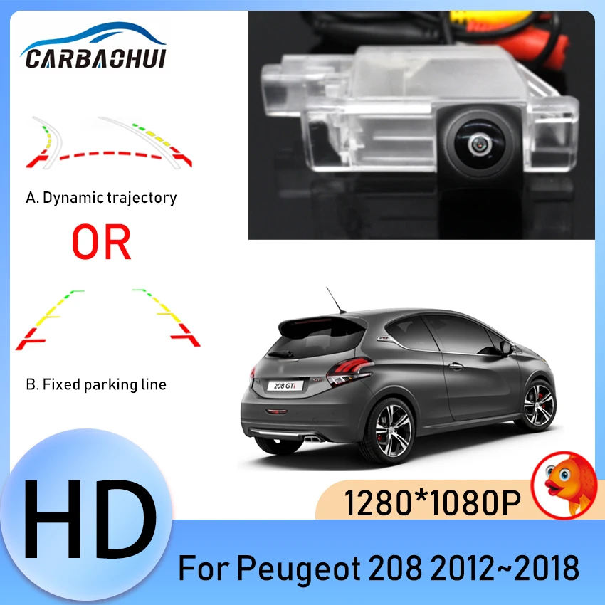 HD 1280*1080 Fisheye Rear View Camera For Peugeot 208 2012 2013 2014 2015 2016 - £22.37 GBP+