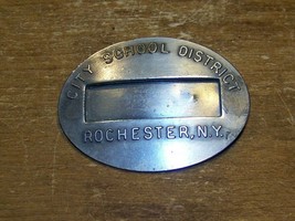 Vintage c1950 City School District Rochester NY Employee Pinback Badge - £27.23 GBP