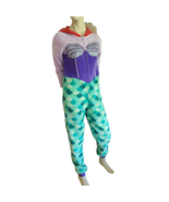 Disney Little Mermaid Fleece Sleepwear 1 Pc Pajamas Women&#39;s Size XS Zip ... - £13.43 GBP