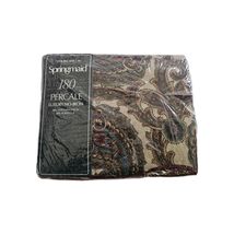 NEW Vintage Springmaid Double Sheet Set Classic Paisley Gear Club Collec... - $38.61