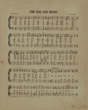 1890 Antique Sheet Music The Old Old Story 8 X 10 Collectible  - $25.88