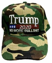 &quot;Trump 2020 No More Bullsh*t&quot; Camouflage Embroidered Camo Hat Baseball Cap New! - £9.55 GBP