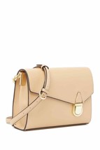 Calvin Klein Rye Tan Iris Top Handle Leather Satchel Handbag Crossbody B... - £53.47 GBP