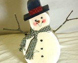 Wooden Snowman Christmas Holiday Decor - £15.56 GBP