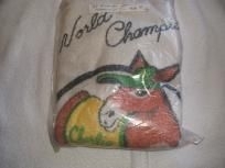Charlie O donkey on a Oakland World Champions hand towel in package  - $100.00