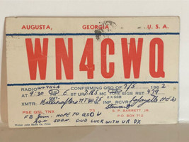 Vintage CB Ham Radio Card WN4CWQ Augusta Georgia - £3.89 GBP