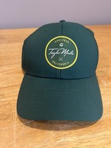 Taylor Made Golf Hat Flex Green Yellow Stitched Carlsbad, CA Logo Cap Ad... - $19.79