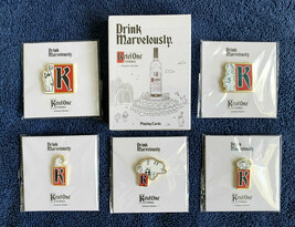 5 Ketel One Vodka Advertising Pins Tie Hat Tacks &amp; Deck of Playing Cards - £27.65 GBP