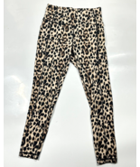 Victoria&#39;s Secret Cheetah Print Yoga Athletic Leggings Capri Size 8 Side... - £19.84 GBP