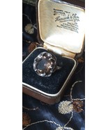 Antique Vintage Victorian 1890-s Silver Smokey  Quartz Ring  Size US 8.5... - £93.95 GBP