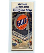 Gulf Oil Company NEW YORK New Jeresy Tourgide Map Rand McNally 1958 - $14.85