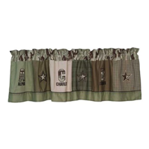 Green Camouflage Army Military Camo Window Valance Alpha Bravo Charlie 70&quot; Kid B - £18.76 GBP