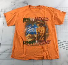 Kenny Chesney T Shirt Mens Small Orange No Shoes Nation Tour 2013 Beer in Mexico - £15.56 GBP