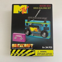 MTV Boom Box BrickCraft Brick Building Set 94 Pieces Stereo Cassette Retro - £14.14 GBP