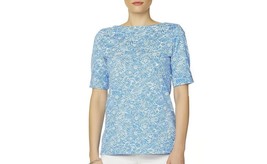 pretty floral boat neck shirt, XL NWOT - £8.83 GBP