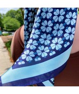 Four Petal Clover Scarf Blue Border - €12,72 EUR