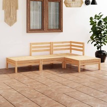  Garden Lounge Set Natural Pine Solid Pinewood Modular - $444.99