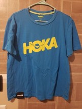 Hoka One One T-Shirt Size Medium Blue and Yellow Running - £15.97 GBP