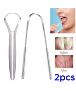 2X Stainless Steel Tongue Tounge Cleaner Scraper Dental Care Hygiene Ora... - $19.00 CAD