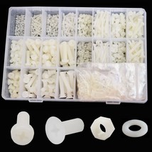 1275Pcs Nylon Flat Pan Round Head Machine Screw Metric Threaded Phillips Cross - £31.94 GBP