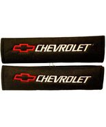 Chevy Red Embroidered Logo Car Seat Belt Cover Seatbelt Shoulder Pad 2 pcs - £9.58 GBP