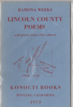 Ramona WEEKS LINCOLN COUNTY POEMS AND POEMS FROM OTHER PLACES Booklet - £3.99 GBP