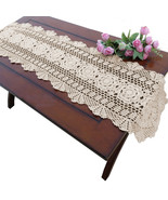 Vintage Handmade Table Runner Mats Cotton Crocheted Doilies Party Deskto... - $15.99