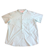 Columbia PFG Button Up Shirt Mens 2XL Mint Aqua Turquoise Vented Fishing... - $21.67 CAD