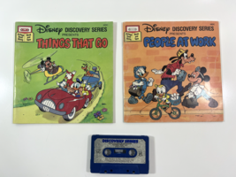 Disney Discovery: People At WORK/THINGS That Go *2* Books &amp; Tape/VINTAGE - $9.89