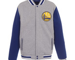 NBA  Golden State Warriors Reversible Full Snap Fleece Jacket JHD 2 Fron... - £94.35 GBP