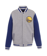 NBA  Golden State Warriors Reversible Full Snap Fleece Jacket JHD 2 Fron... - £94.81 GBP