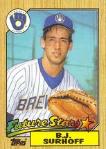 1987 Topps #216 B.J. Surhoff RC Rookie Card Milwaukee Brewers ⚾ - $0.89