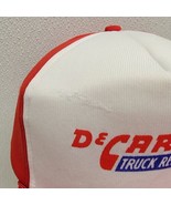 Vintage DeCarolis Truck Rental Trucker Hat Cap Vintage Foam Snapback Red... - £27.76 GBP