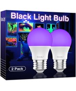 LED Black Light Bulbs A19 E26 120W Equivalent Level 385-400nm-2 Pack - £15.02 GBP