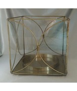 PIER 1 Large Glass / Metal Hinged Door Pillar Candle Holder (Mexico) 8&quot; ... - $19.50