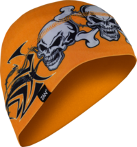 Zan Headgear Adult SportFlex Beanie Orange Tribal Skull WHLL669 - £10.26 GBP