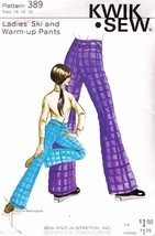 Misses&#39; SKI- &amp; WARM-UP PANTS Vintage 1972 Kwik-Sew Pattern 389 Sizes 14-16-18 - £14.15 GBP