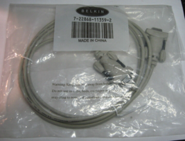 Belkin F3B207-06 Interlink Laplink Serial Cable D-Sub 9-Pin Female NOS Q... - $9.49