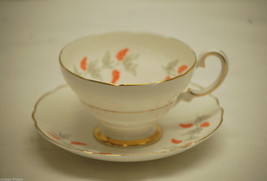 Old Vintage Crown Staffordshire CRS2 Pattern Footed Cup &amp; Saucer Set England - £11.62 GBP