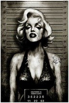 Tattooed Marilyn Monroe Mugshot Marcus Jones Lowbrow Fine Art Print Lithograph - £18.38 GBP+