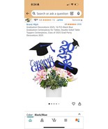 light blue glitter graduation cake toppers NWT - $5.40
