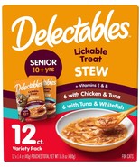 Hartz Delectables Stew Lickable Treat for Senior Cats Variety Pack 12 co... - £31.93 GBP