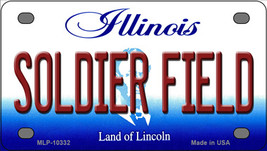 Soldier Field Illinois Novelty Mini Metal License Plate Tag - £11.76 GBP