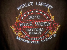 * Daytona Beach Bike Week 2010 Worlds Largest Motorcycle Event Studded T... - £7.71 GBP