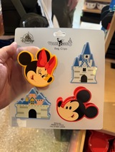 Disney Parks Mickey Minnie Mouse Castle Bag Clip Set of 4 NEW - $24.90