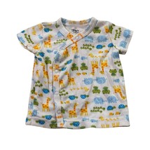 Carter&#39;s Infant Boy White Animal Print Short Sleeve Button Down Top - £9.31 GBP