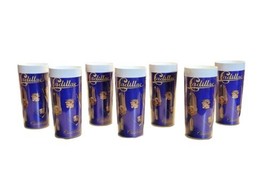 Vtg Thermo-Serv Tumblers Cadillac Emblem Drinking Cups Insulated Set of 7 - £51.95 GBP