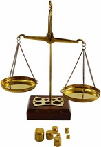 Brass Weighing Scale Balance Tarazu wts Decorative Gift For Home Decor - £23.72 GBP
