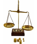 Brass Weighing Scale Balance Tarazu wts Decorative Gift For Home Decor - £23.33 GBP